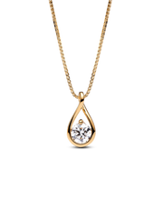 Pandora Infinite 14k White Gold Lab-grown Diamond Pendant Necklace