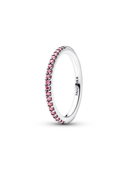 Sparkling Aquamarine Half-Eternity Band Ring