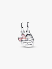 Pink Mother & Daughter Splittable Dangle Charm