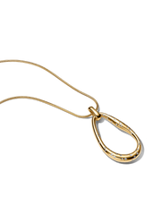 Organically Shaped Stone-Set Statement Pendant Necklace