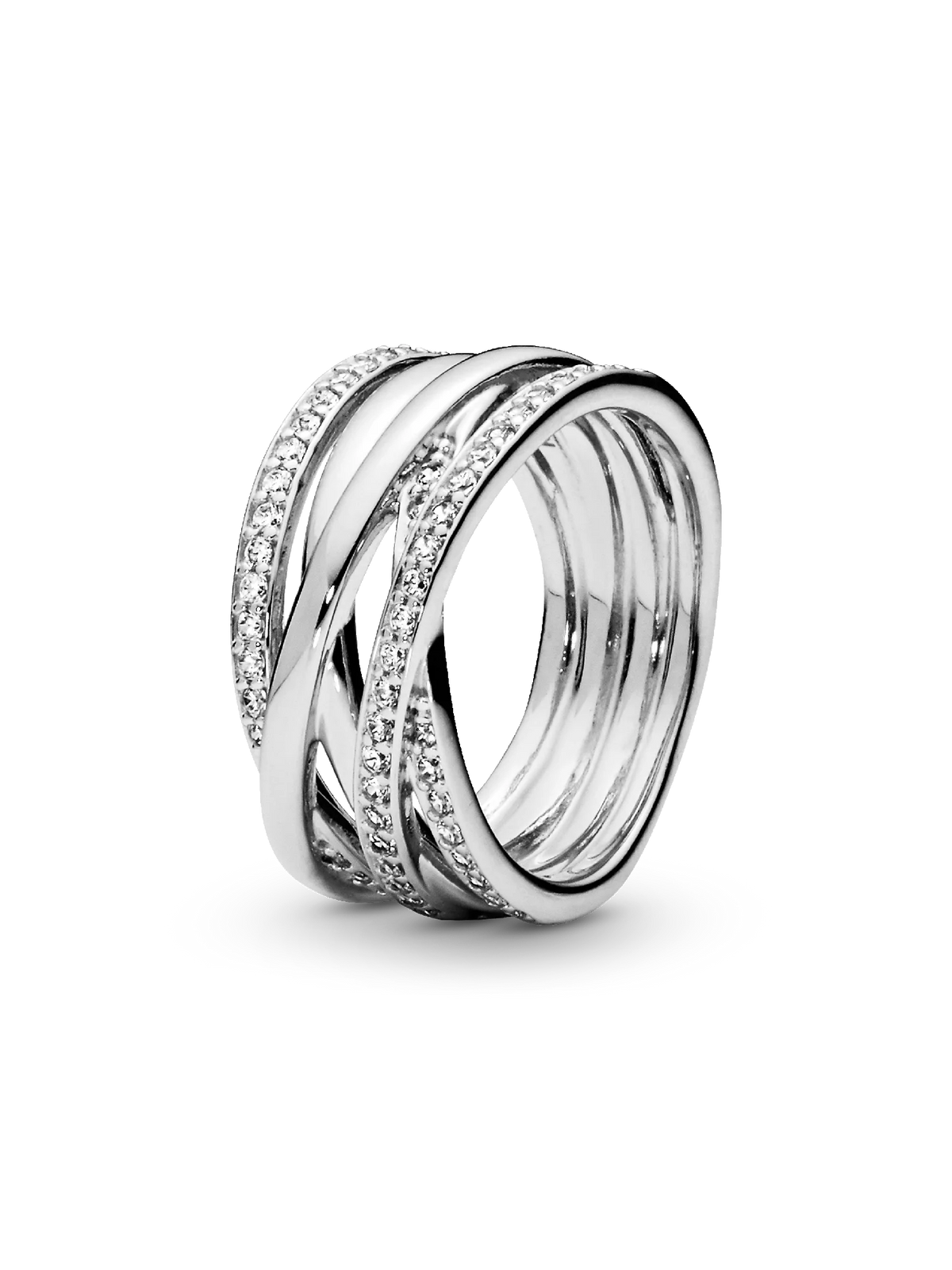 Sparkling & Polished Lines Ring