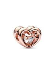 FINAL SALE - Radiant Heart & Floating Stone Charm