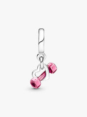 Dumbbell & Heart Dangle Charm