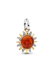 Swirling Sun Two-Tone Dangle Charm