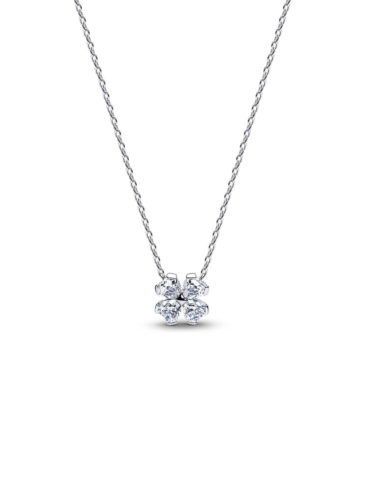 Sparkling Lucky Clover Pendant Necklace