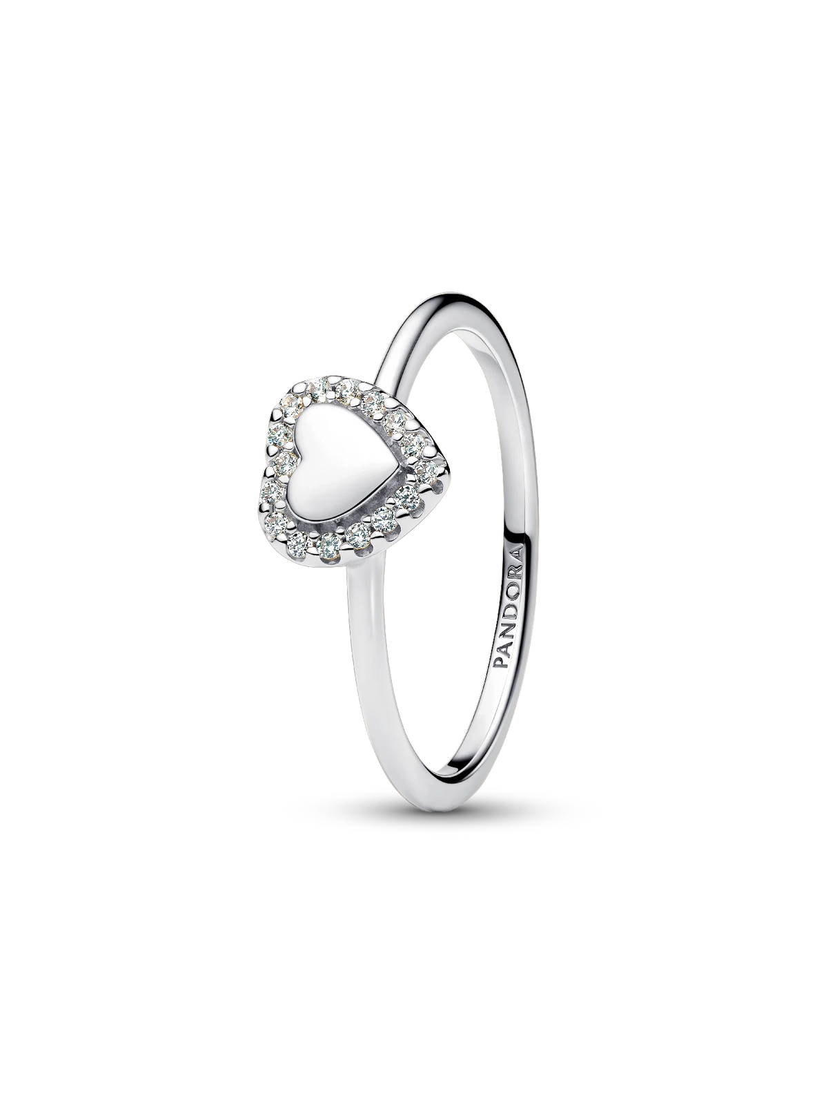 Engravable Heart Halo Ring