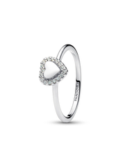 Engravable Heart Halo Ring