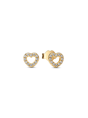 Open Heart Stud Earrings