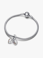 Splittable Puzzle Piece Hearts Dangle Charm