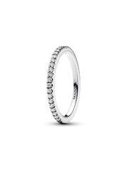 Sparkling Aquamarine Half-Eternity Band Ring