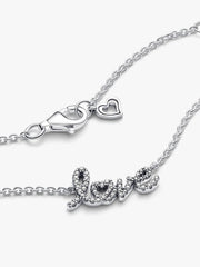 Sparkling Handwritten Love Collier Necklace