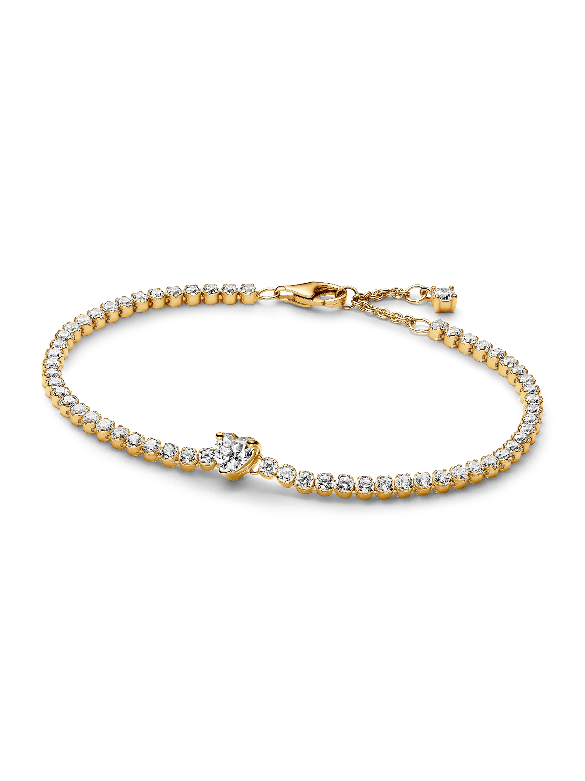 Sparkling Heart Tennis Bracelet