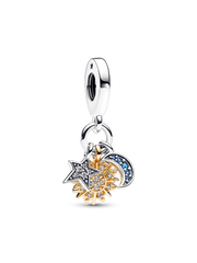 Two-tone Celestial Triple Dangle Charm
