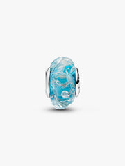 Turquoise Murano Glass & Glitter Charm