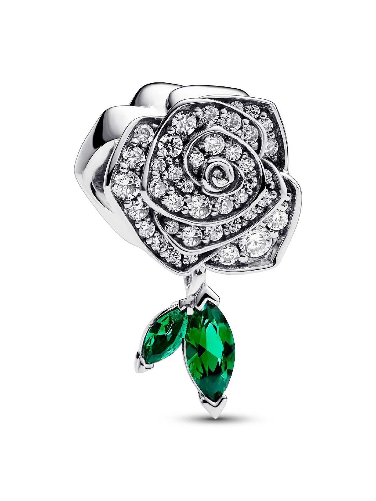 Sparkling Rose in Bloom Charm