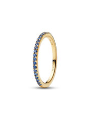 Sparkling Blue Half-Eternity Band Ring