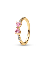 Sparkling Pink Bow Ring