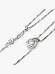 FINAL SALE - Pandora Infinite 14k White Gold Lab-grown Diamond Double Chain Collier Necklace