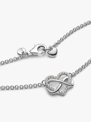 Sparkling Infinity Heart Collier Necklace