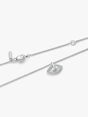 Pandora Talisman Sterling Silver Lab-Grown Diamond Evil Eye Pendant Necklace