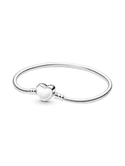 Pandora Moments Engravable Heart Clasp Snake Chain Bracelet