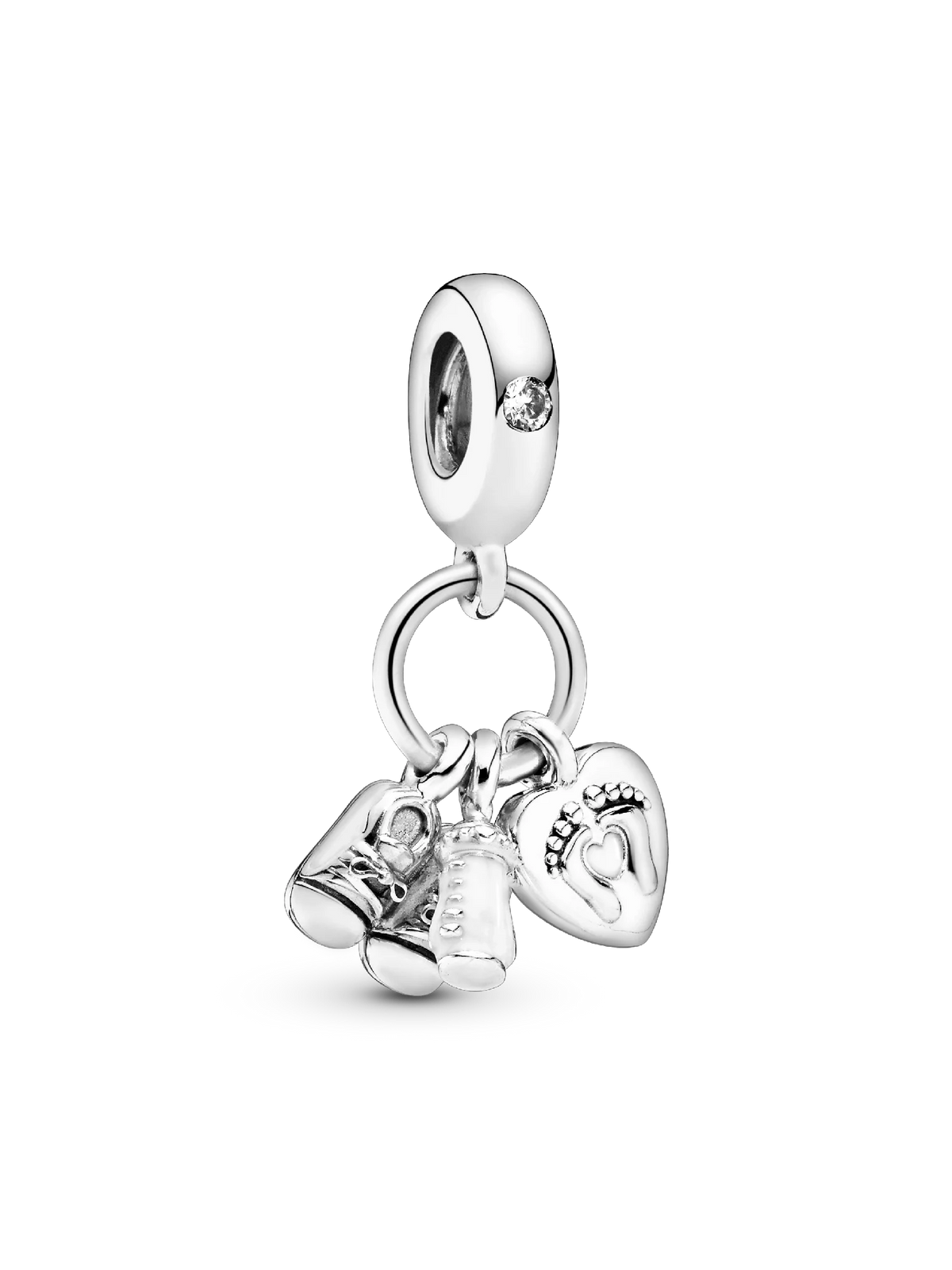 Baby Bottle and Shoes Dangle Charm
