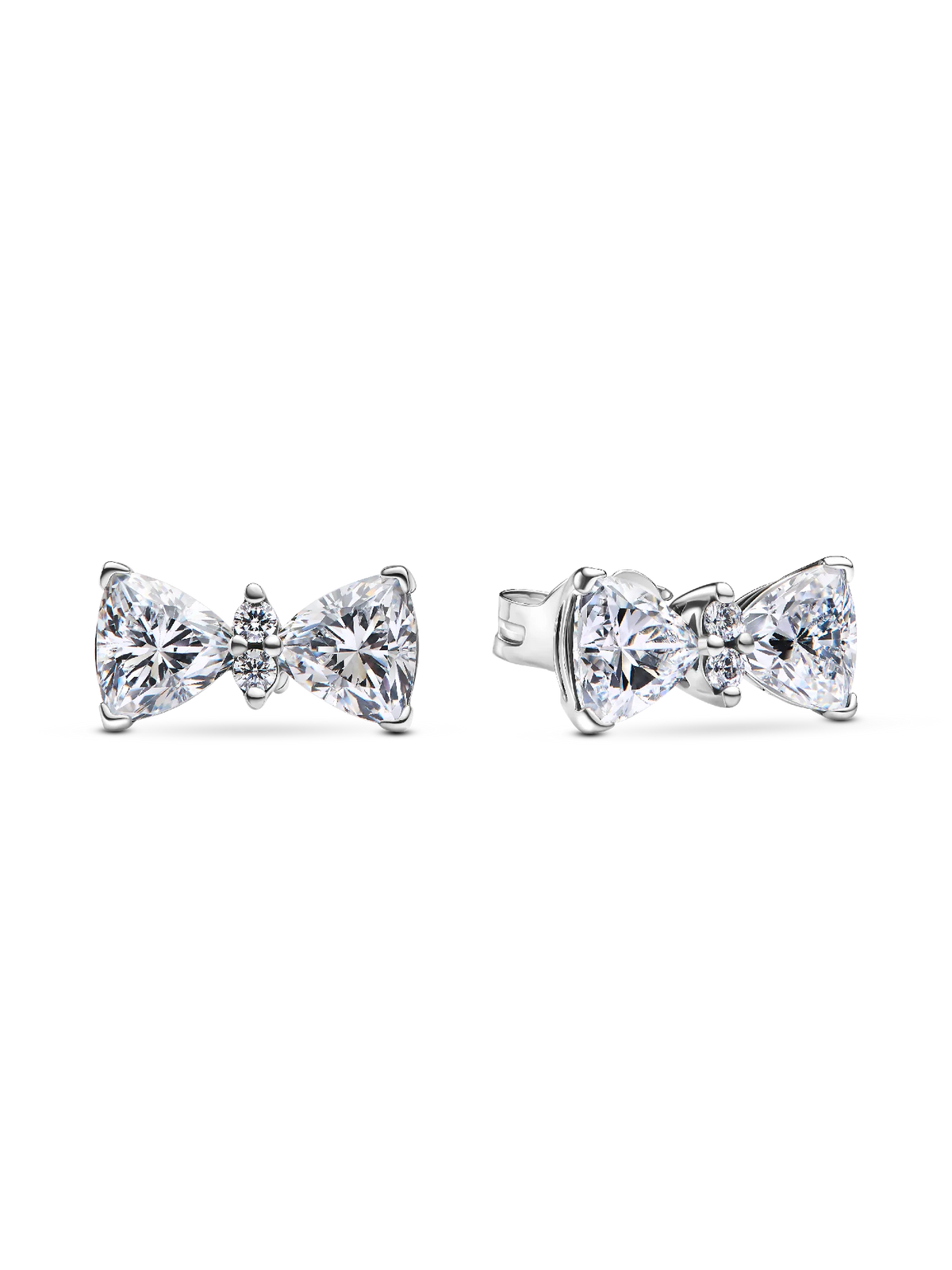 Sparkling Bow Stud Earrings