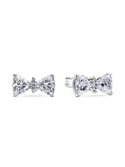 Sparkling Bow Stud Earrings