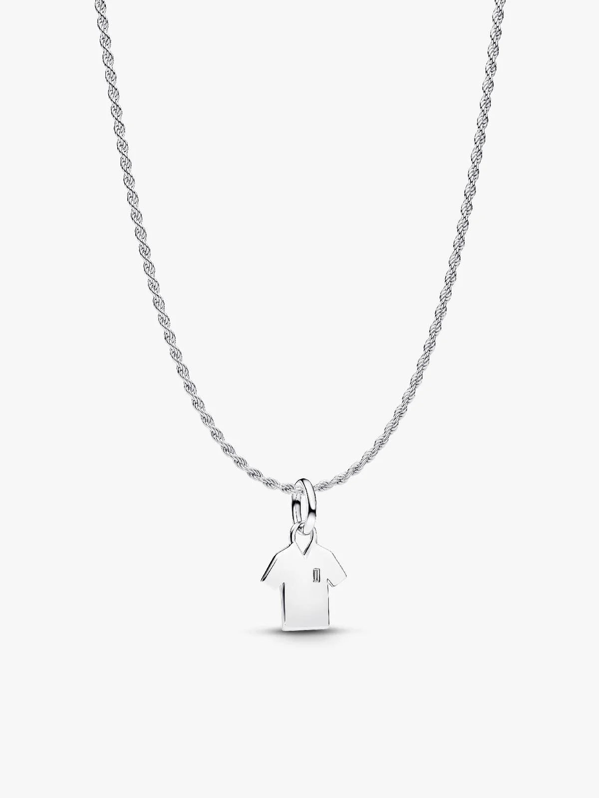 Engravable Soccer Shirt Charm Necklace Set