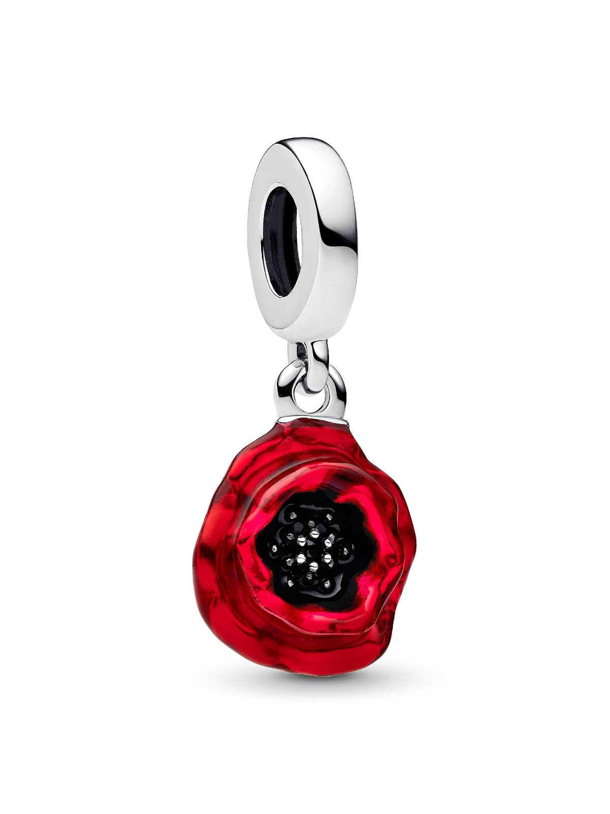Red Flower Dangle Charm