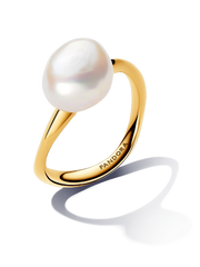 Baroque Treated Freshwater Cultured Pearl Ring
