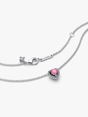 Pink Heart Collier Necklace