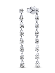 FINAL SALE - Sparkling Eight Stones Drop Earrings