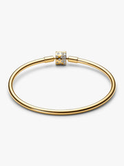 FINAL SALE - Sparkling Barrel Clasp Bangle