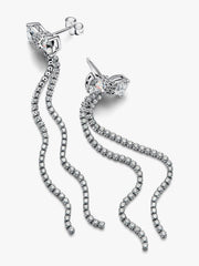 Pavé Bow Drop Earrings