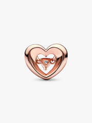 FINAL SALE - Radiant Heart & Floating Stone Charm
