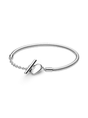 Pandora Moments Heart T-Bar Snake Chain Bracelet