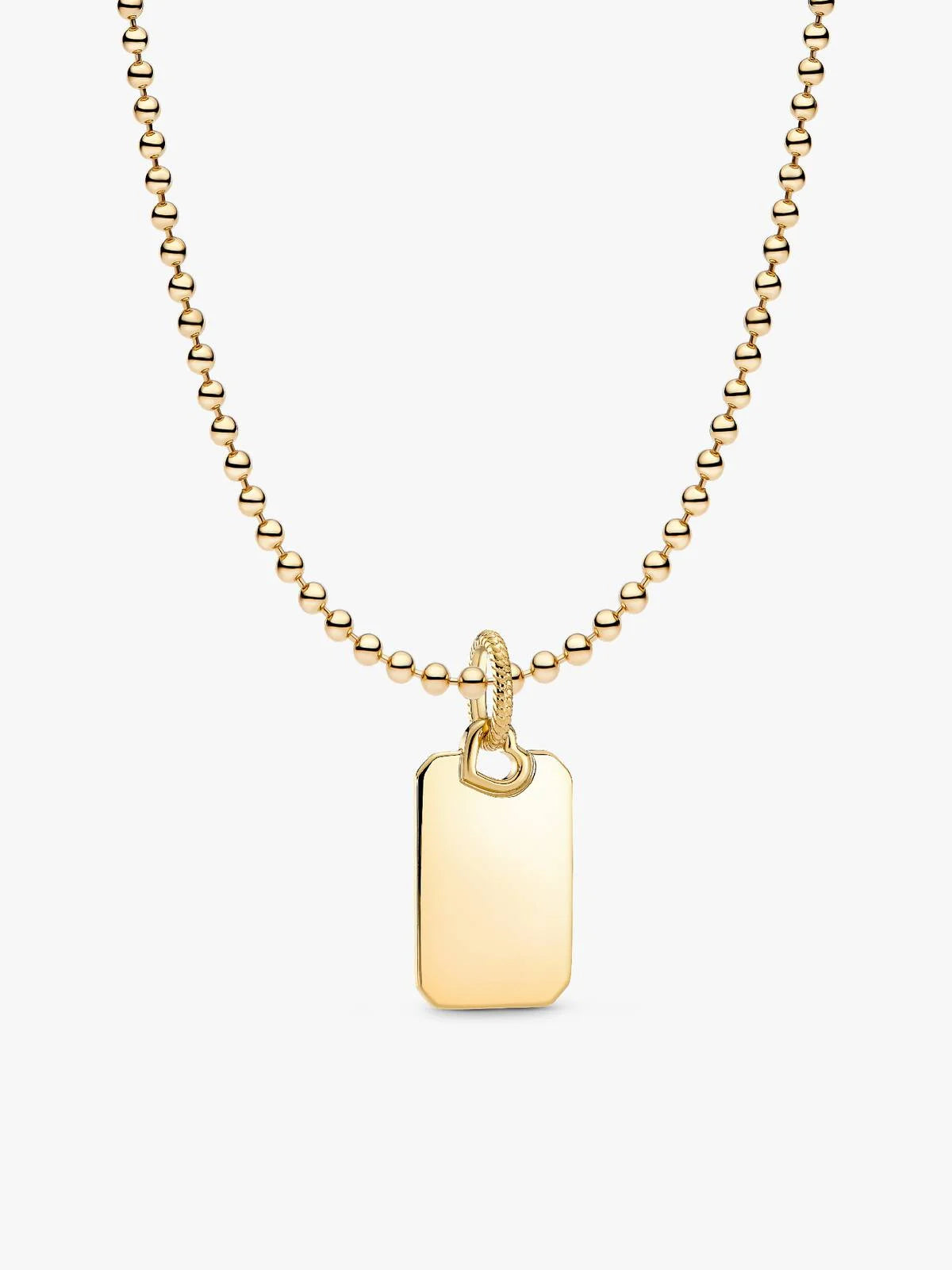 Engravable Rectangular Dog Tag Necklace