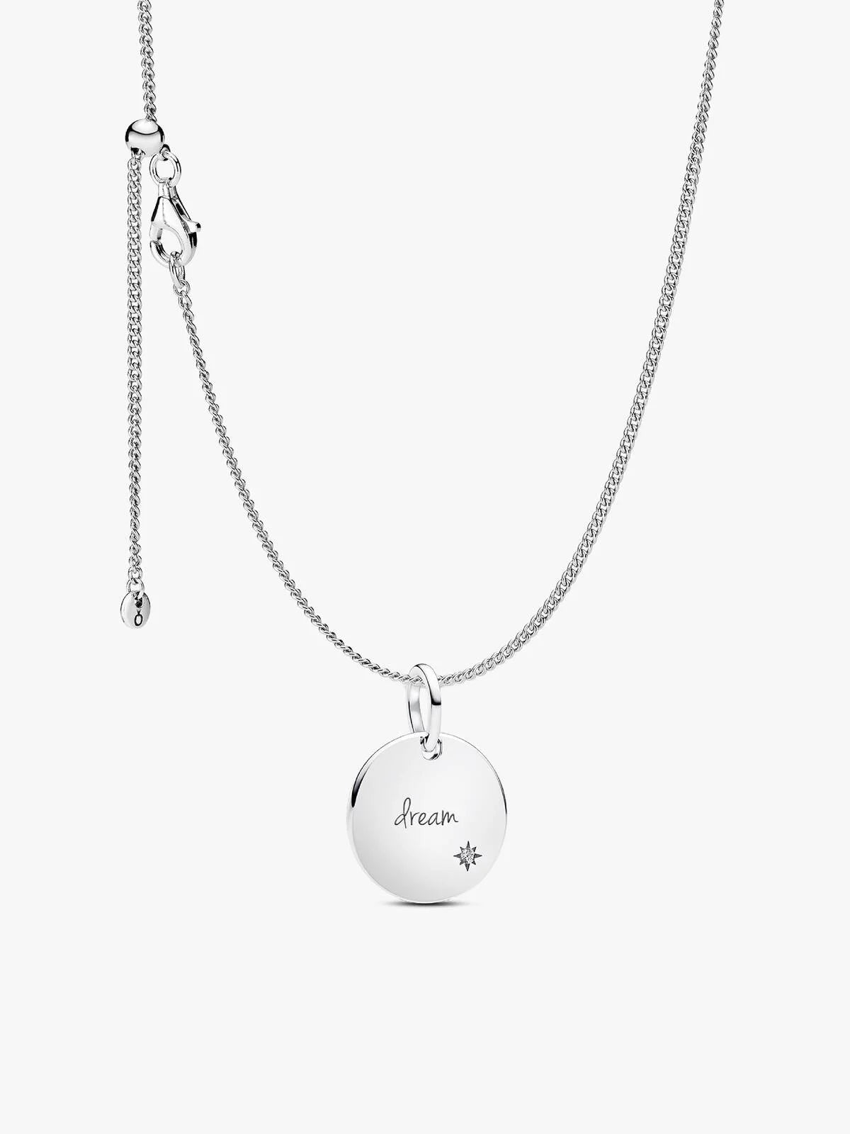 Engravable Lab-Grown Diamond Tag Pendant Necklace