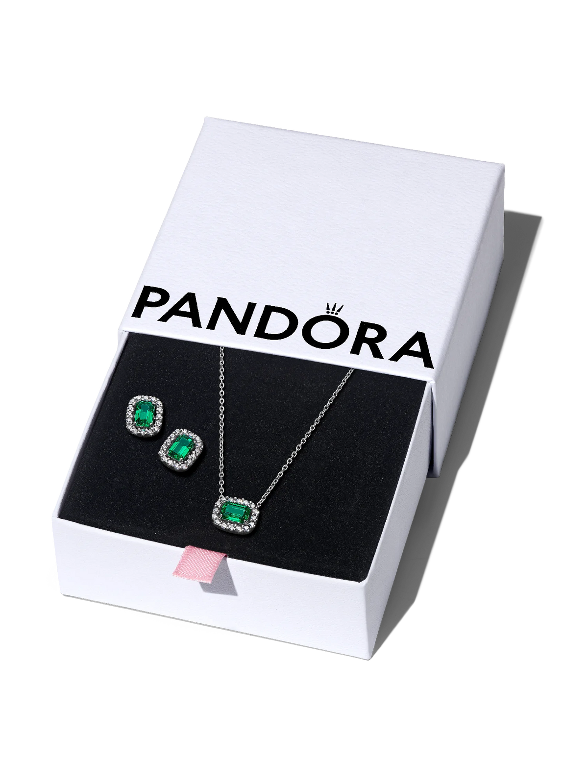 FINAL SALE - Sparkling Green Halo Jewelry Gift Set