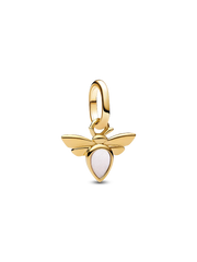 FINAL SALE - White Bee Mini Dangle Charm
