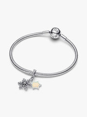 Opalescent Snowflake Double Dangle Charm