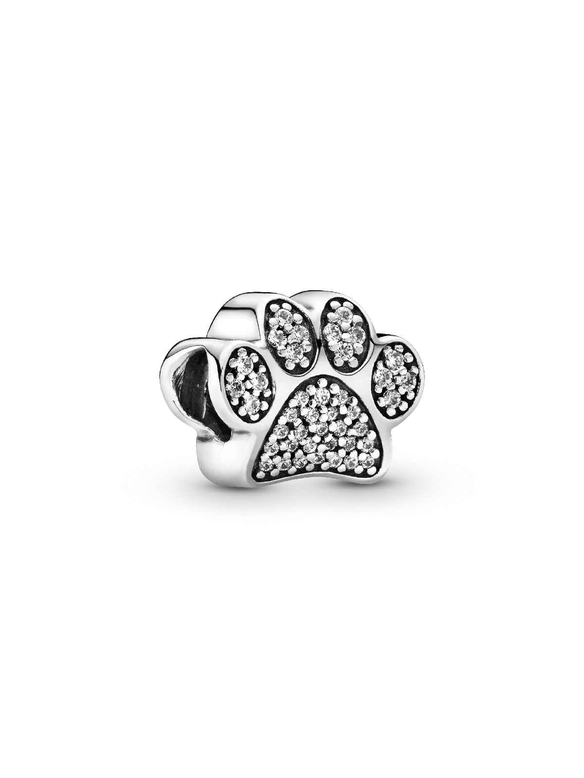 Sparkling Paw Print Charm