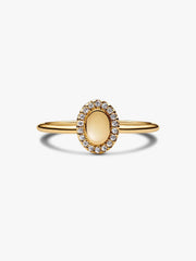 Engravable Oval Halo Ring
