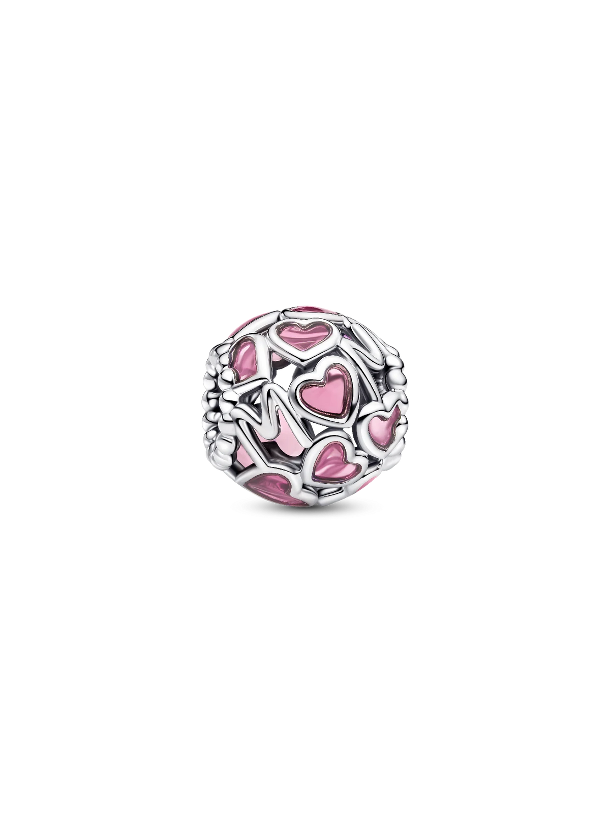 Openwork Hearts Mom Charm