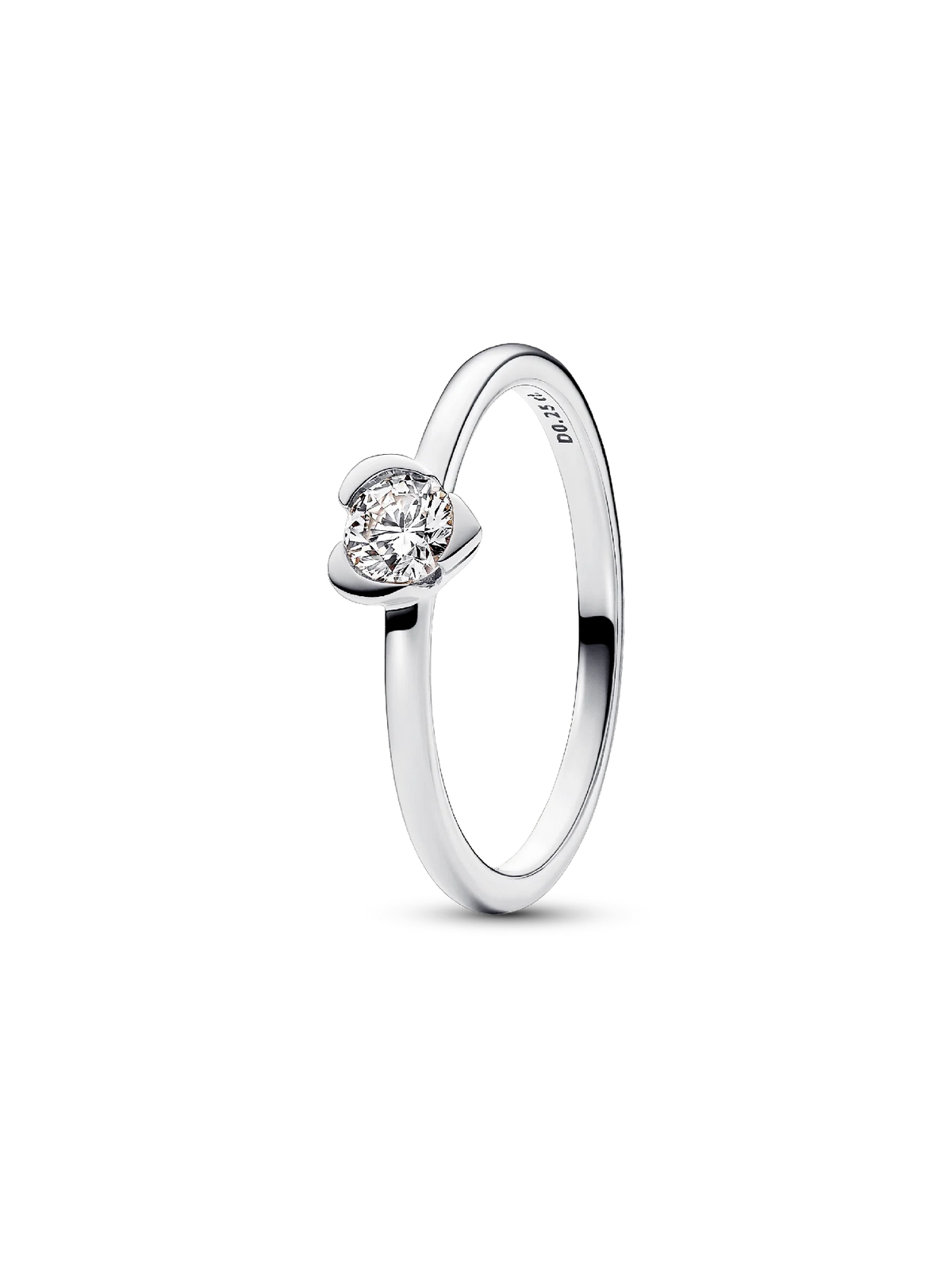 Pandora Talisman Sterling Silver Lab-grown Diamond Heart Ring