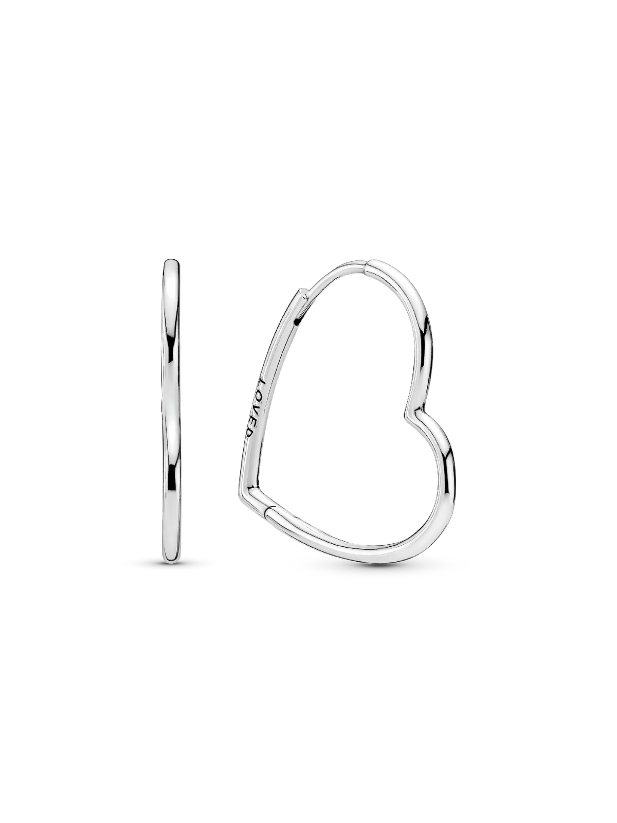 Asymmetrical Heart Hoop Earrings