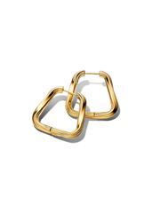 Twisted Triangle Large Hoop Earrings