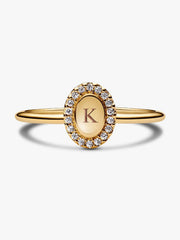 Engravable Oval Halo Ring