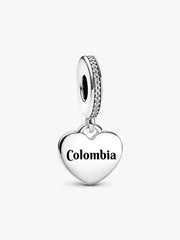 Colombia Flag Heart Charm